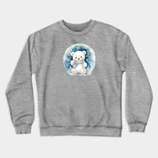 Teddy Bear and Christmas Star Crewneck Sweatshirt